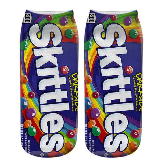 New Summer Fashion 3D Printing Socks Cute Art Creative Food Chips Ankle Socks Harajuku Funny Happy Sock HK23015-30
