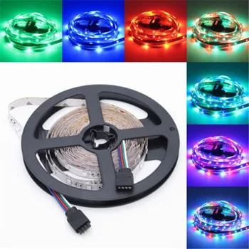 

Flexible DC12V 5M SMD2835 RGB LED Strip Lamp Lighting Non-Waterproof IP20 300 LED Flexible Ribbon Tape Backlight Stripes Light