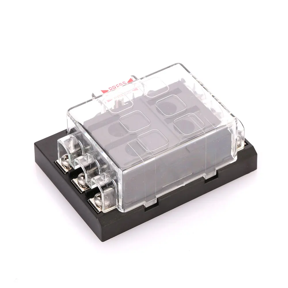 Car Auto Vehicle 6 Way Circuit Blade Fuse Box Block Holder Case DC32V 202-06KW