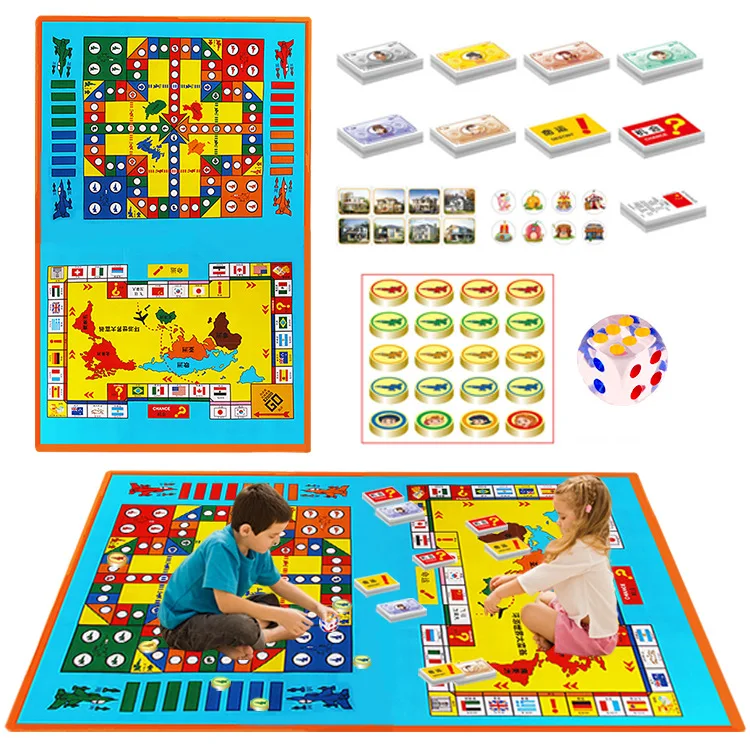 

CHILDREN'S Creeping Mat Aeroplane Chess Rug Single Side Double-Sided Big Spender Qiangshou Millionaire Game Mat/Crawl Pad Climb