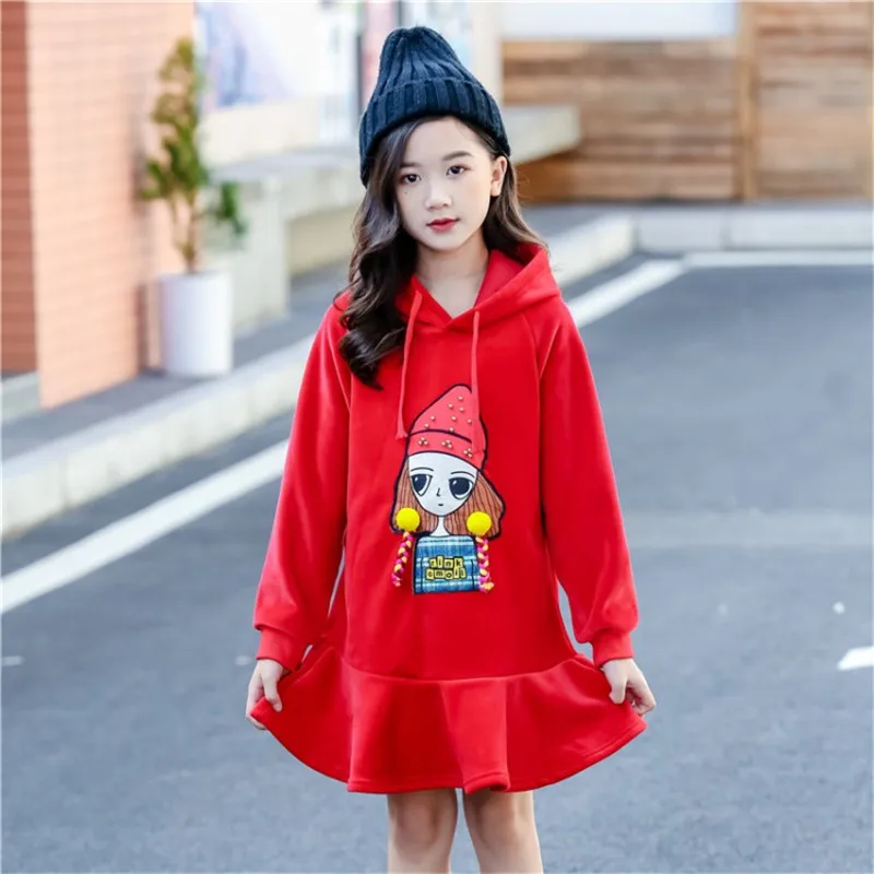 

Girls Winter Coat Hoodies For Teenage Girls Warm Sweatshirt Hoodies For Teenagers Baby Cartoon Sweatshirts For Girls 6T-14T