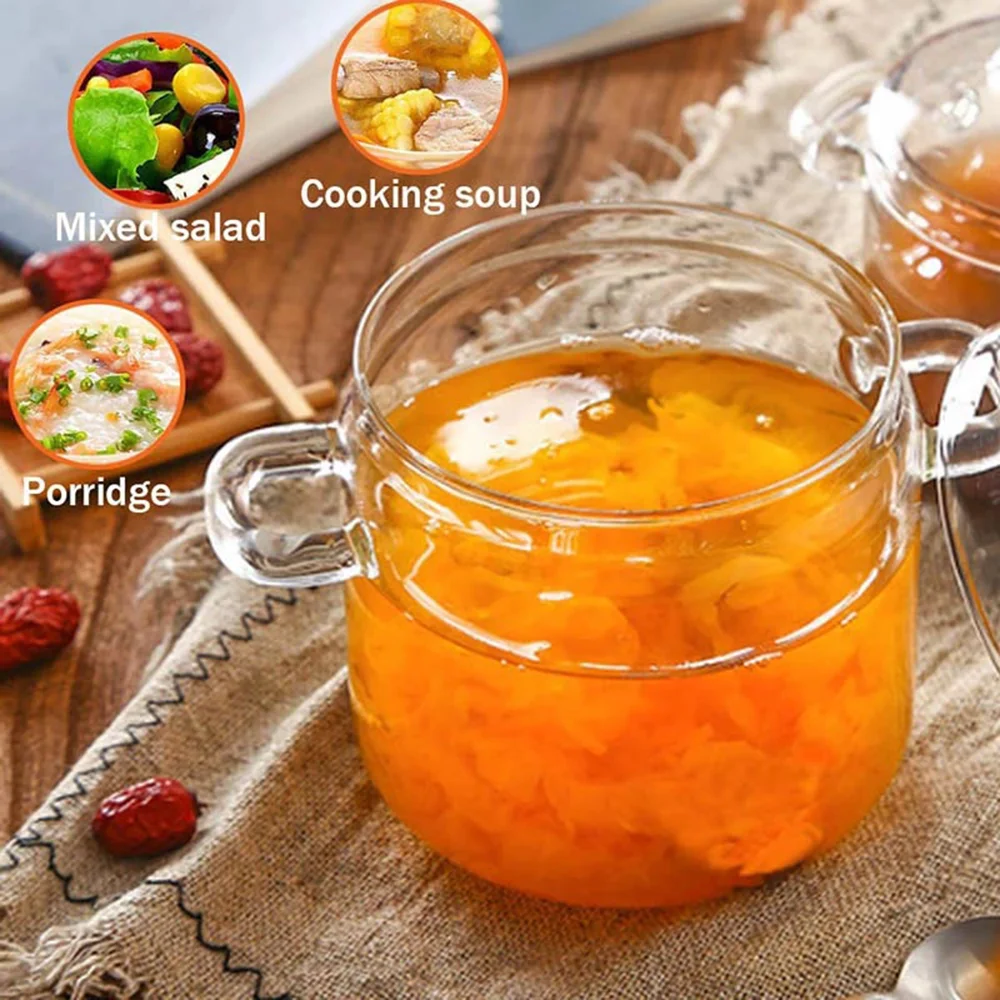 Clear Glass Soup Pot Transparent Glasses Bowl Household Heat-resistant  Porridge Pot Kitchenware Cooking Tools Cook Utensil 1.5L - AliExpress