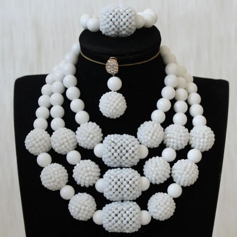 4 UJewelry качественный ювелирный набор чистый белый кристалл бисерные шарики