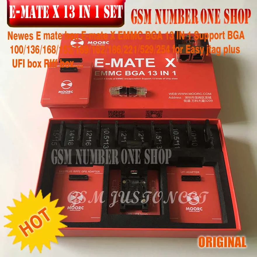 Z3x легкий JTAG плюс коробка набор и moorc e-mate emmc разъем bga x 13 в 1