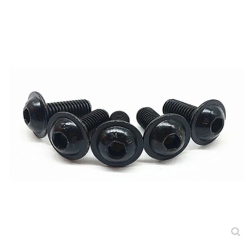 10 20 шт. m4 m5 m6 m8 grade 9 черная полукруглая головка с фланцем и шайбой Внутренняя