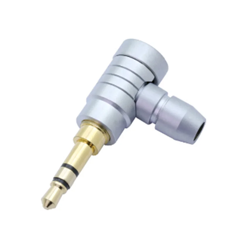 100pcs lot Right Angle 3 5mm 3 Poles Stereo Male Plug Screw Type Soldering Wire Connector Gold Plated 3 Pin 3 5mm Headphone Jack