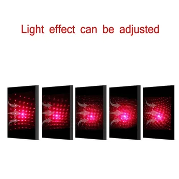 

USB LED Car Roof Atmosphere Night Light Lamp Projector Red Light Car Decors