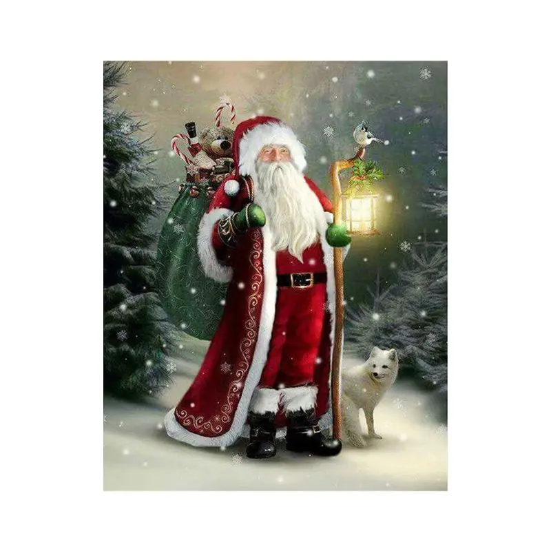 5AC102099 Decorative painting Santa Claus/Snowman/Elk Ornaments Christmas Decorations Paint for Home New Year Noel Decor Navidad - Цвет: 5AC102099
