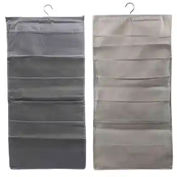

Double Sided Storage Hanging Bag Wall Type Oxford Cloth Close-Fitting Clothing Reasonable Storage Hanging Bag Bra Sock Organizer