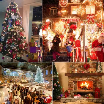 

Christmas Decoration Cartoon Fabrics Santa Claus Market Showcase Decor House Christmas Tree Decor