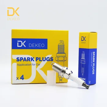 

DEKEO Spark Plug For Mazda 2 Audi A4 A5 Plymouth Breeze Voyager Lexus GS IS CS Scion iA xB Mitsubishi Montero K16RU11 4PCS