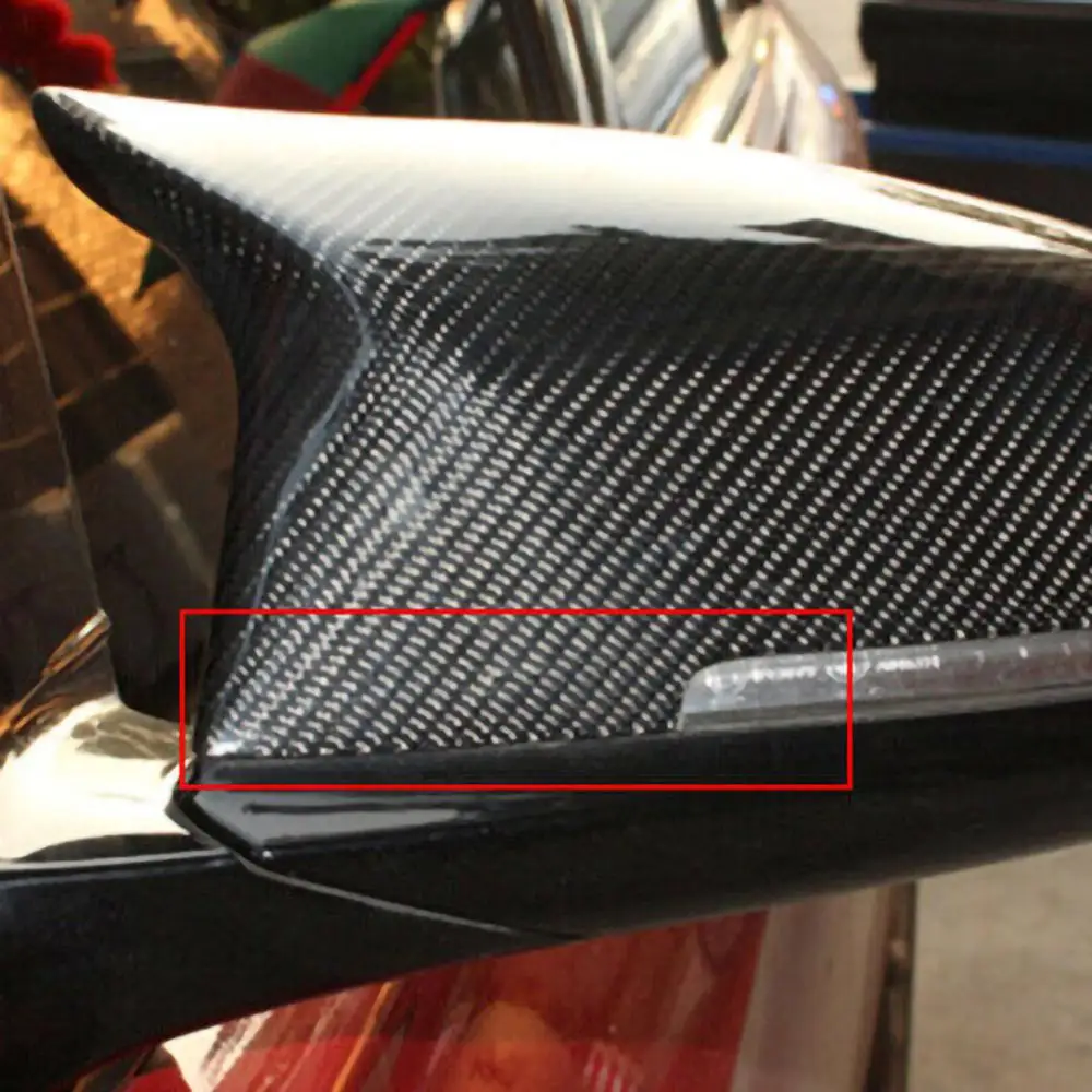Пара ABS карбоновое волокно боковое зеркало заднего вида заглушки для BMW F20 F21 F22 F30 F32 F36 X1 M3