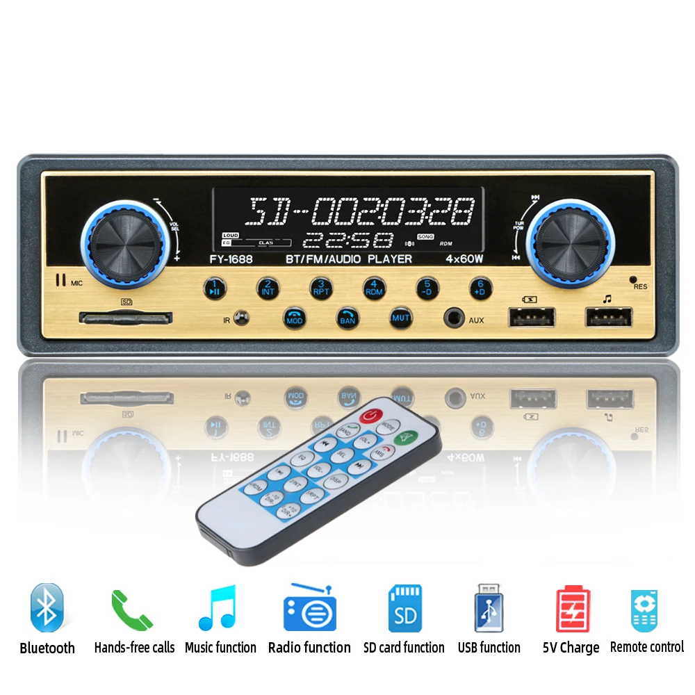 Автомагнитола 1 din Bluetooth FM MP3 Aux|Автомобильные радиоприемники| |