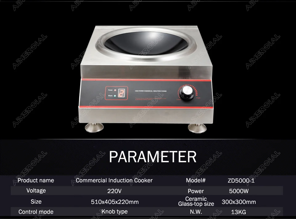 ZD01 Коммерческая многофункциональная индукционная плита 3500 Вт/5000 Вт высокомощные портативные электромагнитные плиты