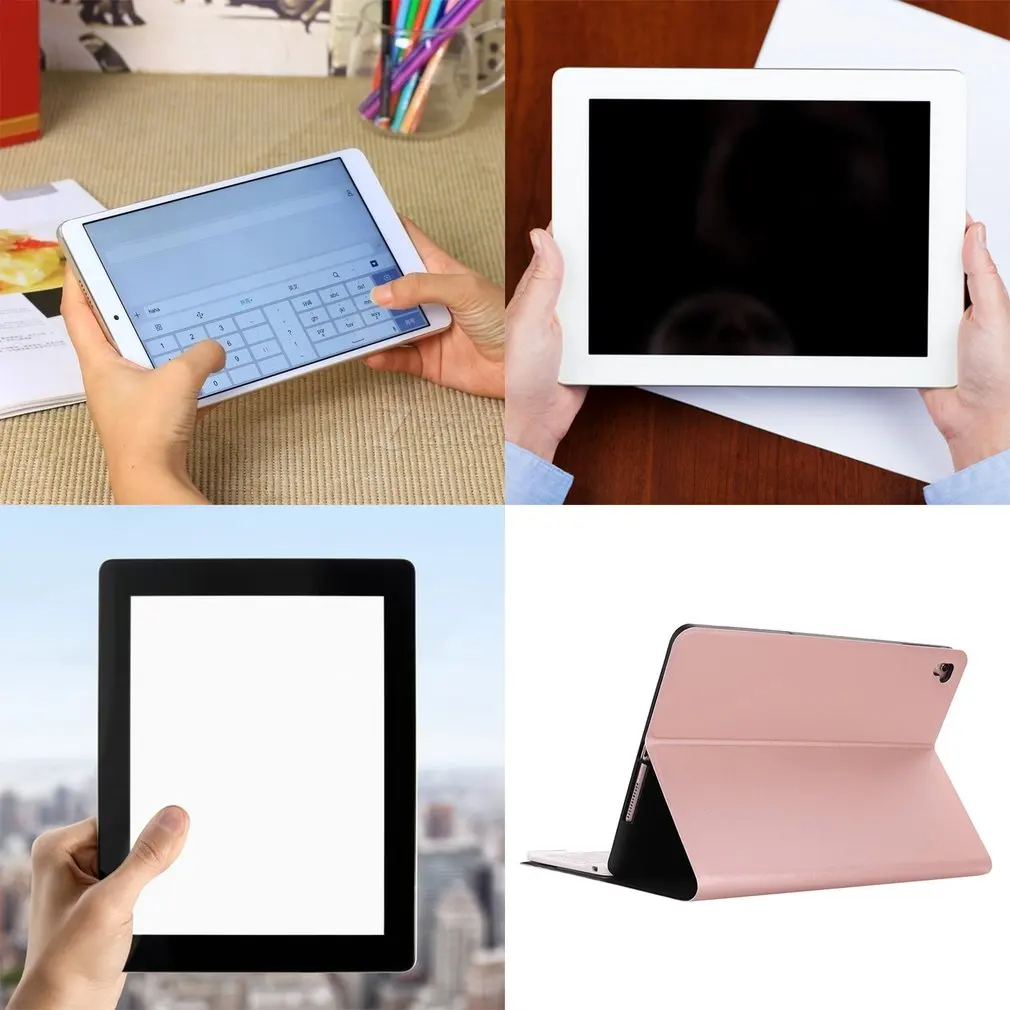 Беспроводной чехол с клавиатурой Bluetooth для IPad 9,7 с держателем для карандашей, умные устройства из искусственной кожи, полный чехол для планшета и ноутбука