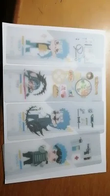 FGO Fate/Grand Order Alter Cu Chulainn ПВХ прозрачная Закладка Книга Марка 4 шт кошелек телефон мобильный ключ ремень подарок Горячая Ограниченная серия