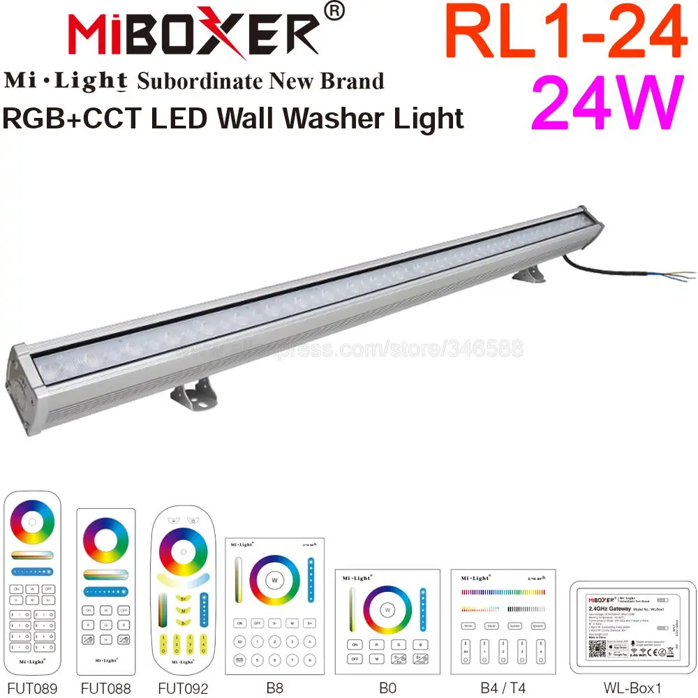 MiBoxer RL1 24 Вт RGB + CCT светодиодный настенный светильник водонепроницаемый IP66