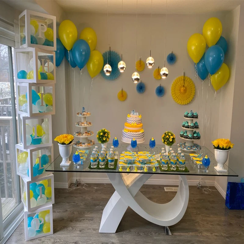 Baby Shower Decorations Transparent Box Name Letter Box Babyshower Gift Box Girl Boy 2nd 1st One Birthday Party balloons Decor Baby Shower Decorations Transparent Box Name Letter Box Babyshower Gift Box Girl Boy 2nd 1st One Birthday Party balloons Decor