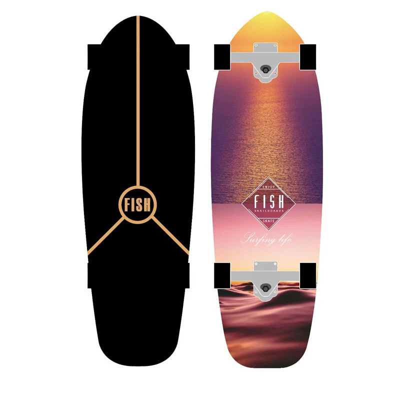 

Кленовый Скейтборд, Land Surfboard Cx7, кронштейн, рыболовная доска, 4 колеса, роликовые серфинговые скейтборды, скейтборды для взрослых, скоростной скейтборд