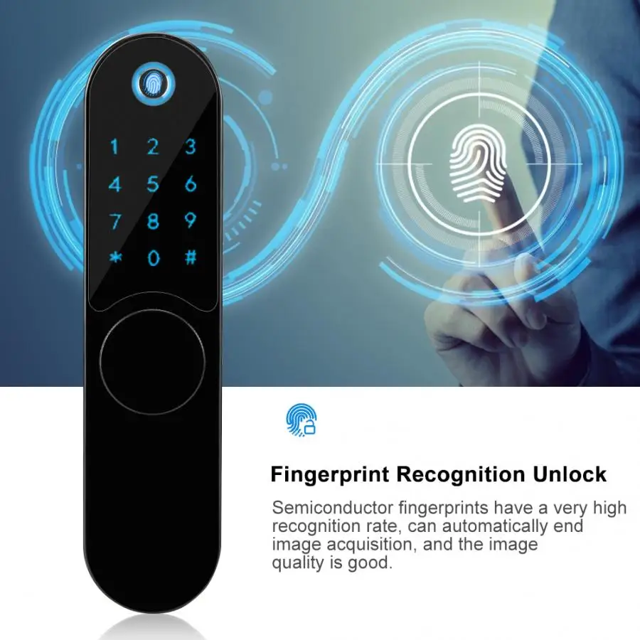 Многофункциональный Смарт-отпечаток пальца пароль карта ключ Bluetooth приложение безопасности дверной замок считыватель карт дверной замок