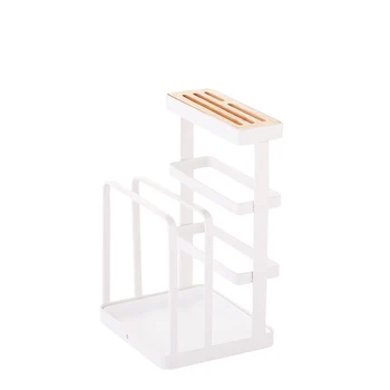 

Japanese Style Kitchen Supplies Wrought Iron Multifunctional Tool Rest Knife Block Pot Carriage Tool Chopper Receive Frame