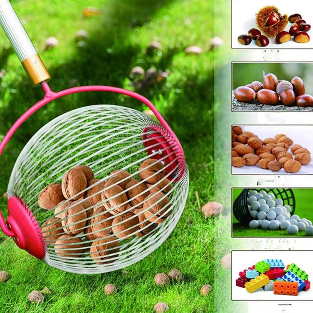 Retractable Pecan Walnut Chestnuts Picker Nut Collector Roller Ball Fruit Picker 