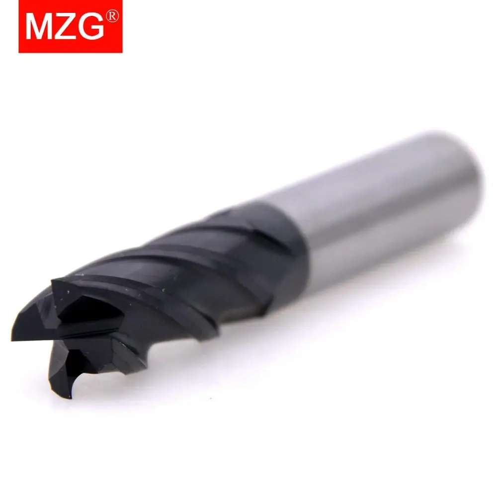Концевая фреза MZG из карбида вольфрама HRC55 4 канавки мм 5 6 8 12 мм|end mill|steel milling