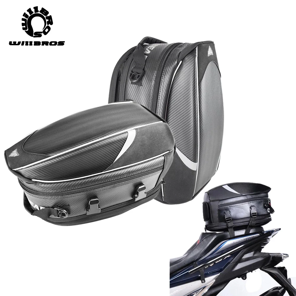 

Back Seat Bag Motorcycle Helmet Luggage Saddle Tail Bags Scooter Waterproof LAICO BEAR High Capacity Accessories For Men
