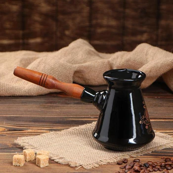 

Turka Coffee, with wooden handle, black, glaze, decal, 0.4 L 3251210