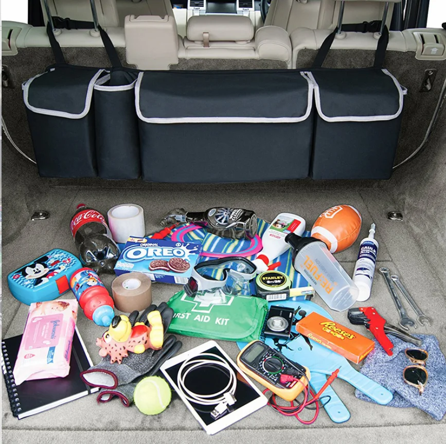 Car Trunk Organizer Backseat Storage Bag High Capacity Multi-use Oxford Cloth Car Seat Back Organizers Interior Accessories