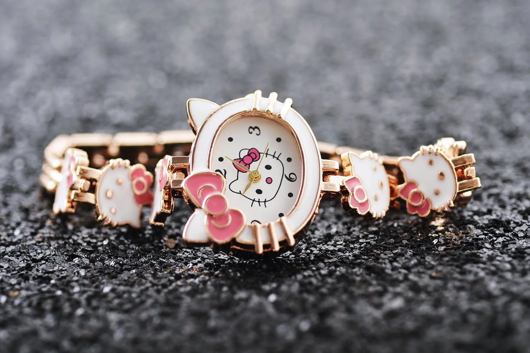 Часы Hello Kitty для детей изящное нижнее белье с принтом из мультиков для девочек часы кварцевые браслет наручные часы Детские часы Relogio Infantil Montre Enfant подарки