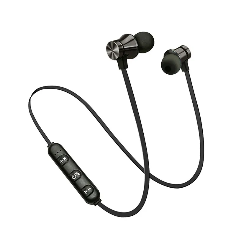 XT11 магнитные Bluetooth 4,2 наушники для спорта, бега беспроводная гарнитура с лентой на шею наушники с микрофоном стерео музыка для huawei Xiaomi - Цвет: 02-CXLY-BK