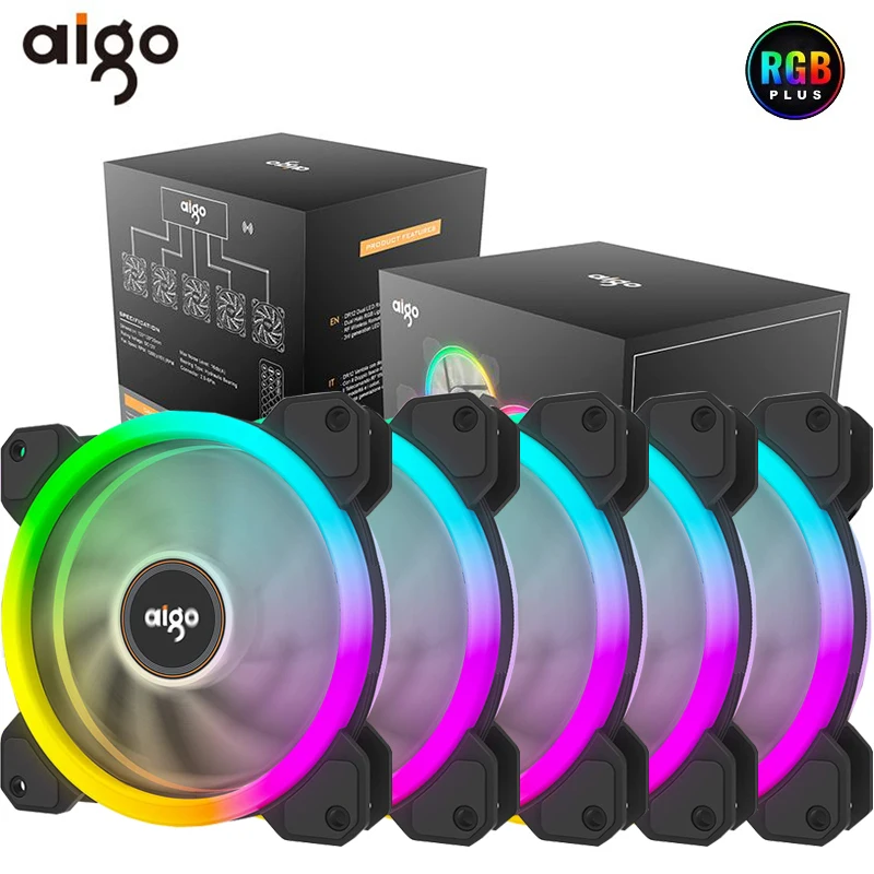 Кулер Aigo DR12 для ПК с RGB подсветкой 120 мм 12 В|Кулеры/вентиляторы/системы охлаждения|