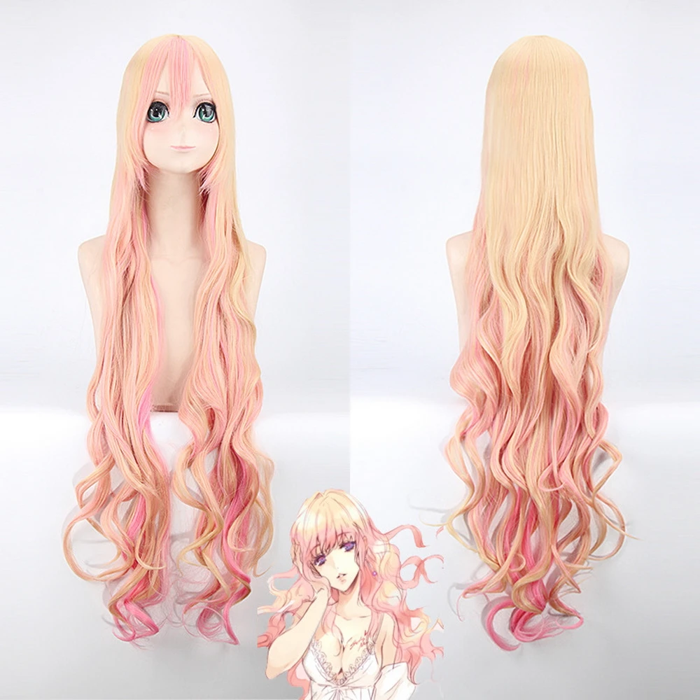 Женский парик для косплея Macross F Sheryl Nome 120 см длинный блонд розовый Омбре волнистые