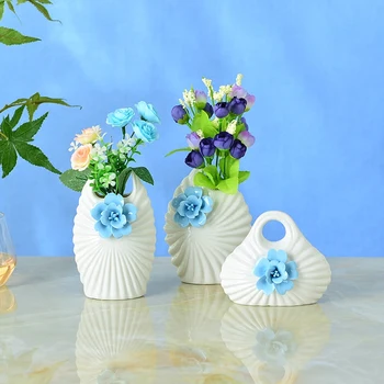

CERAMIC SMALL VASE SET HOME DECORATION TABLETOP LIVING ROOM TV CABINET DECORATIONS CERAMIC FLOWER VASES FOR WEDDING DECORATION J
