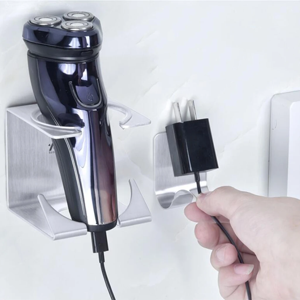 MEN Self-adhesion  Holder Electric Shaver Storage Rack Shelf Hook Stand