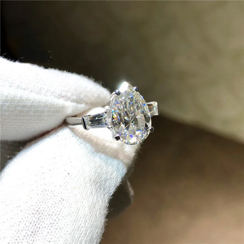 14K Золотое кольцо 2ct D Цвет VVS Moissanite кольцо обручальное кольцо с национальным сертификатом