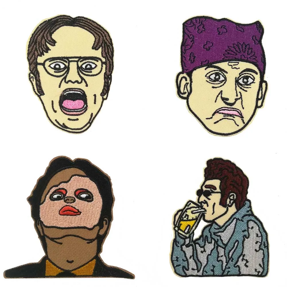 

3‘’ Kramer The office Dwight Schrute Mask Enamel Hat Deco Prison Mike Michael Scott Embroidered NEW IRON ON and SEW ON Patches