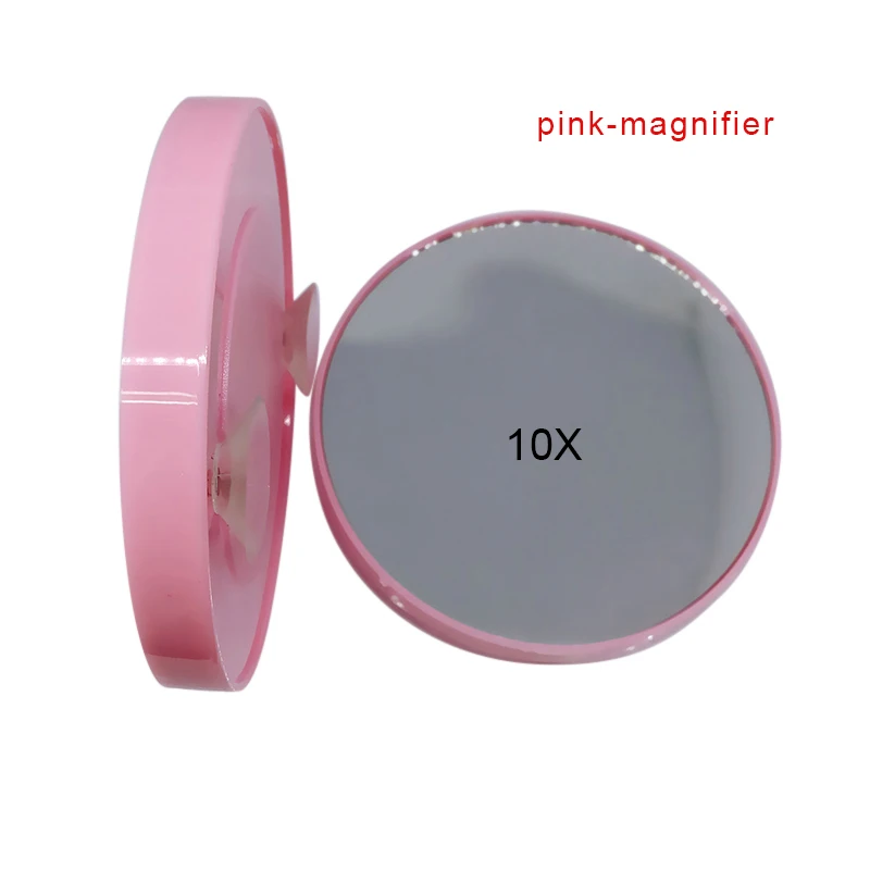 1Magnifier Pink Интеллигентая(ый) регулируемые Яркость 16 ламп/22 лампы светодиодный подсветкой 10x зеркало для макияжа CJing - Цвет: 1Magnifier Pink