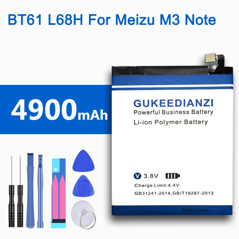 4900 мАч GUKEEDIANZI BT61(L edition) новая сменная батарея для Meizu Meizy M3 Note L681H L681Q L681 аккумуляторная батарея - Цвет: battery only