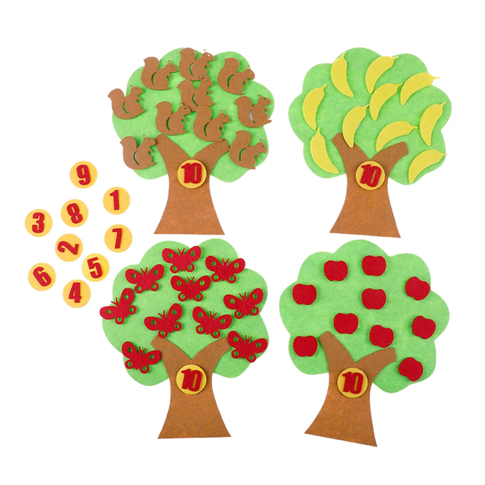 1 шт. Diy тканевые Развивающие Игрушки для раннего обучения учебные материалы яблони математические игрушки обучение детский сад руководство детские игрушки