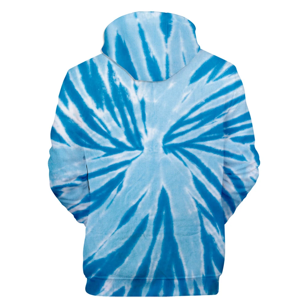Осенняя удобная толстовка с 3D принтом tie-dye, Мужская/Женская Повседневная Синяя толстовка с 3D принтом tie-dye, зимняя уличная одежда