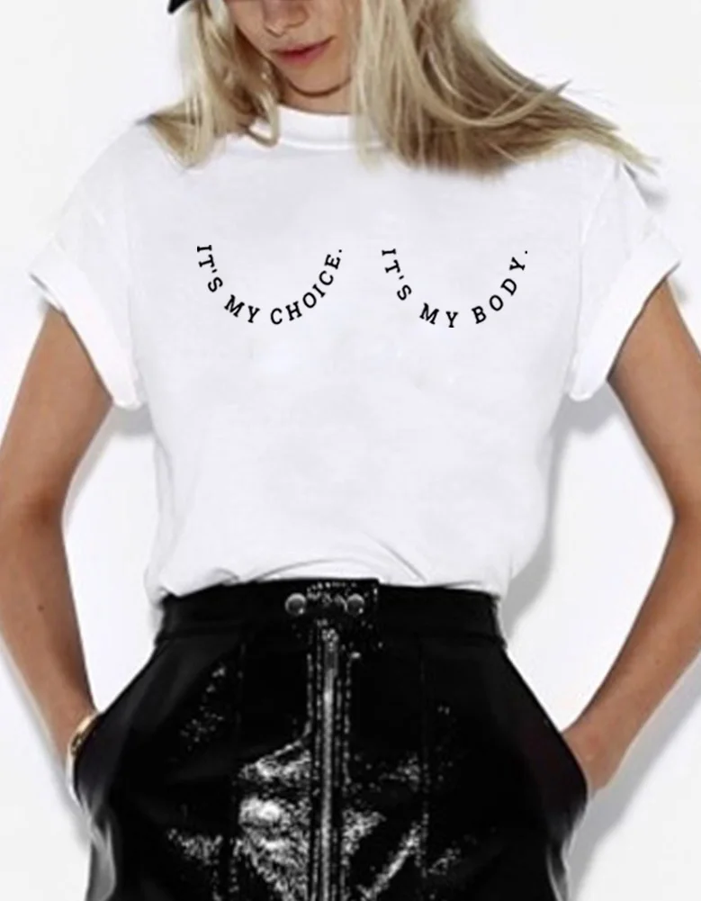 Женская футболка с круглым вырезом It My Choice летняя хлопковая коротким рукавом и