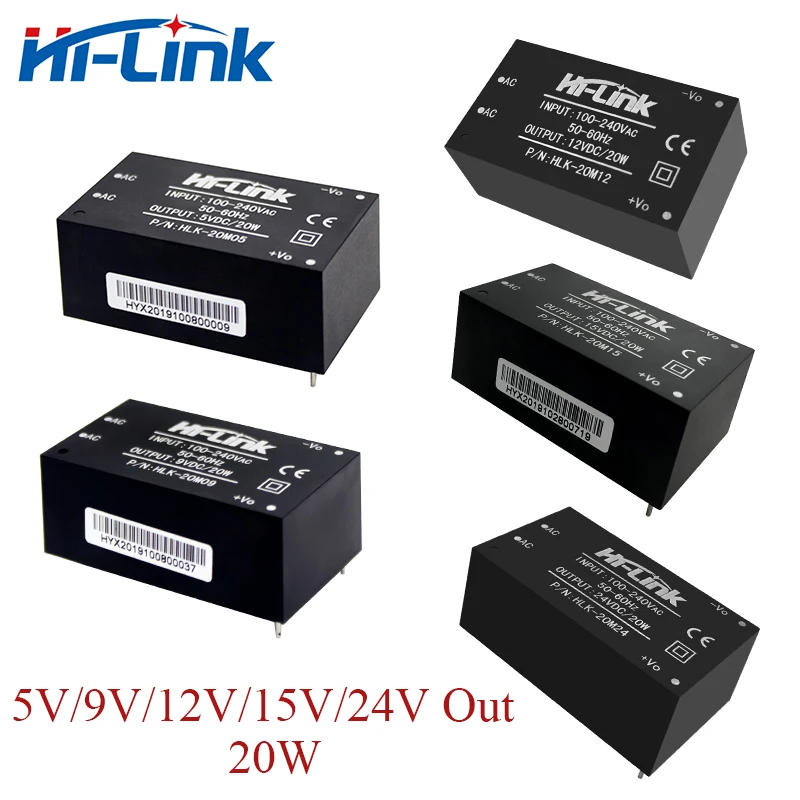 Hi-Link 20M05 Ultra Small 220V/110V to 5V/9V/12V/15V/24V 20W Output AC to DC Step Down Supply Supply Module CE/Rohs EV Charging - AliExpress