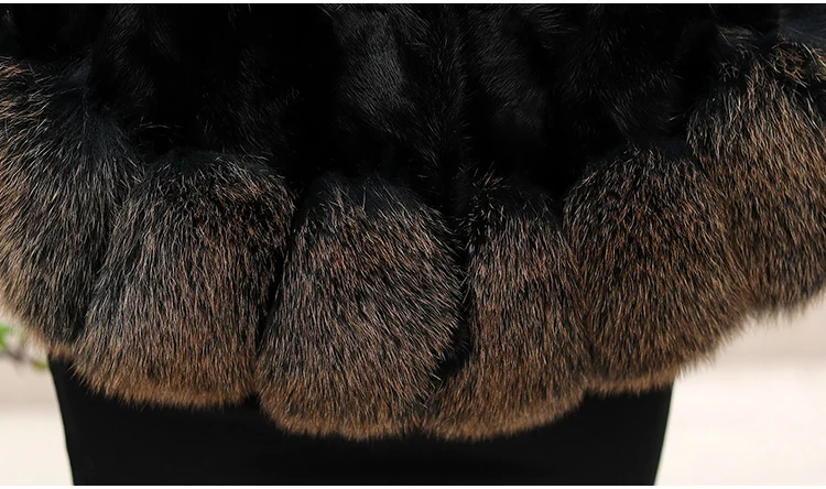 GOURS зимние женские меховые пальто и куртки черная кожаная одежда шуба из натуральной норки с лисьим меховым воротником теплые новые PG5829