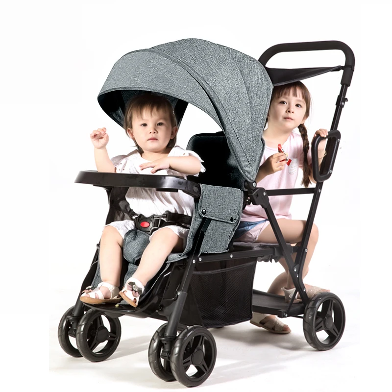 two child stroller