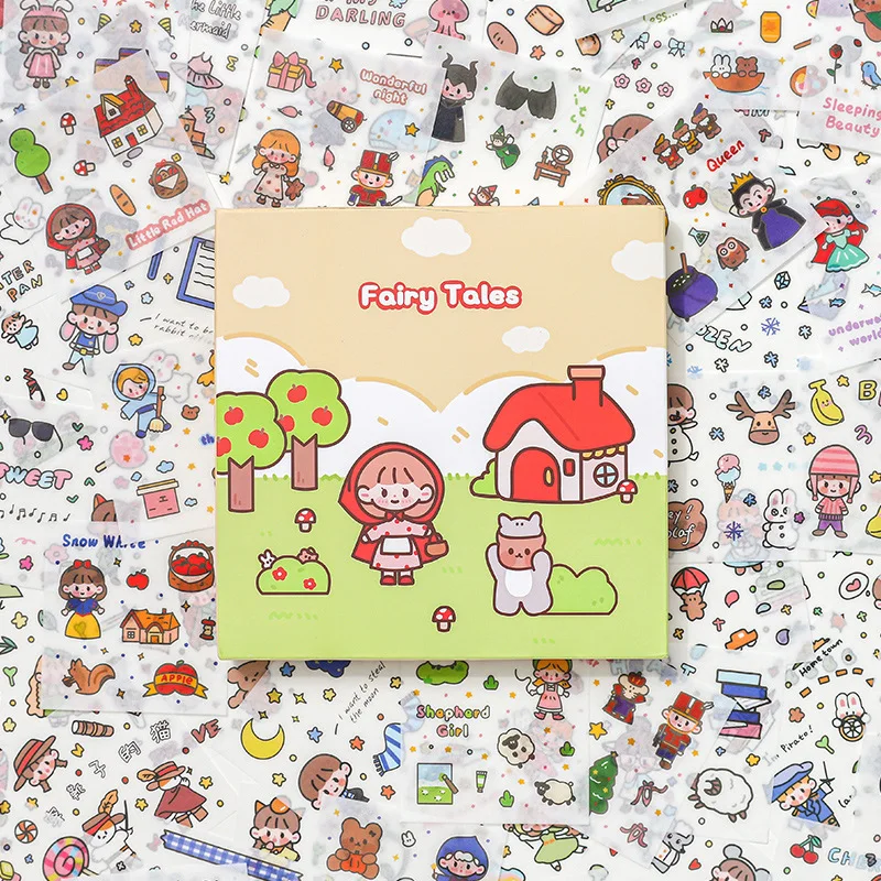 

100 Pcs Kawaii Washi Stickers Set Cute Girl Cartoon Diy Label Sticker Decoration For Scrapbooking Diary Album Stickers