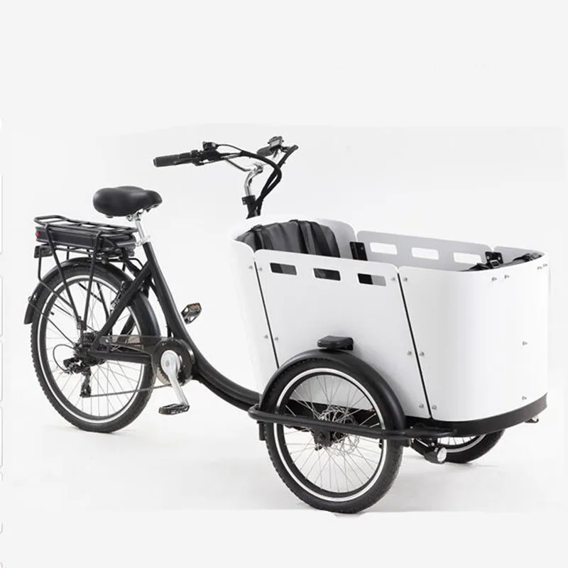 Bicicleta eléctrica de carga familiar para adultos, triciclo de 4 asientos para transporte y compra de comestibles, bicicleta de carga más avanzada que haya construido|Fabricantes de helados| - AliExpress