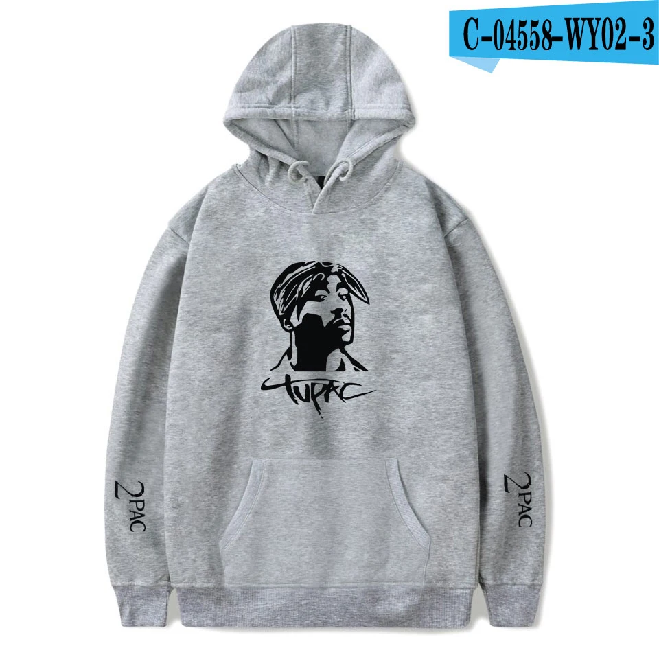 2PAC популярная женская мужская новая толстовка осень и зима для мужчин и женщин Повседневный пуловер модная теплая серая толстовка - Цвет: As picture