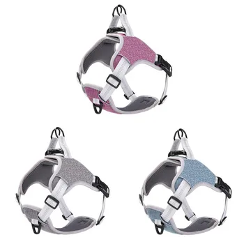 

Nylon Pet Harness Collar Dog Adjustable Padded Extra Big Large Medium Small Dog Harnesses Reflective Vest Husky Dogs Supplies